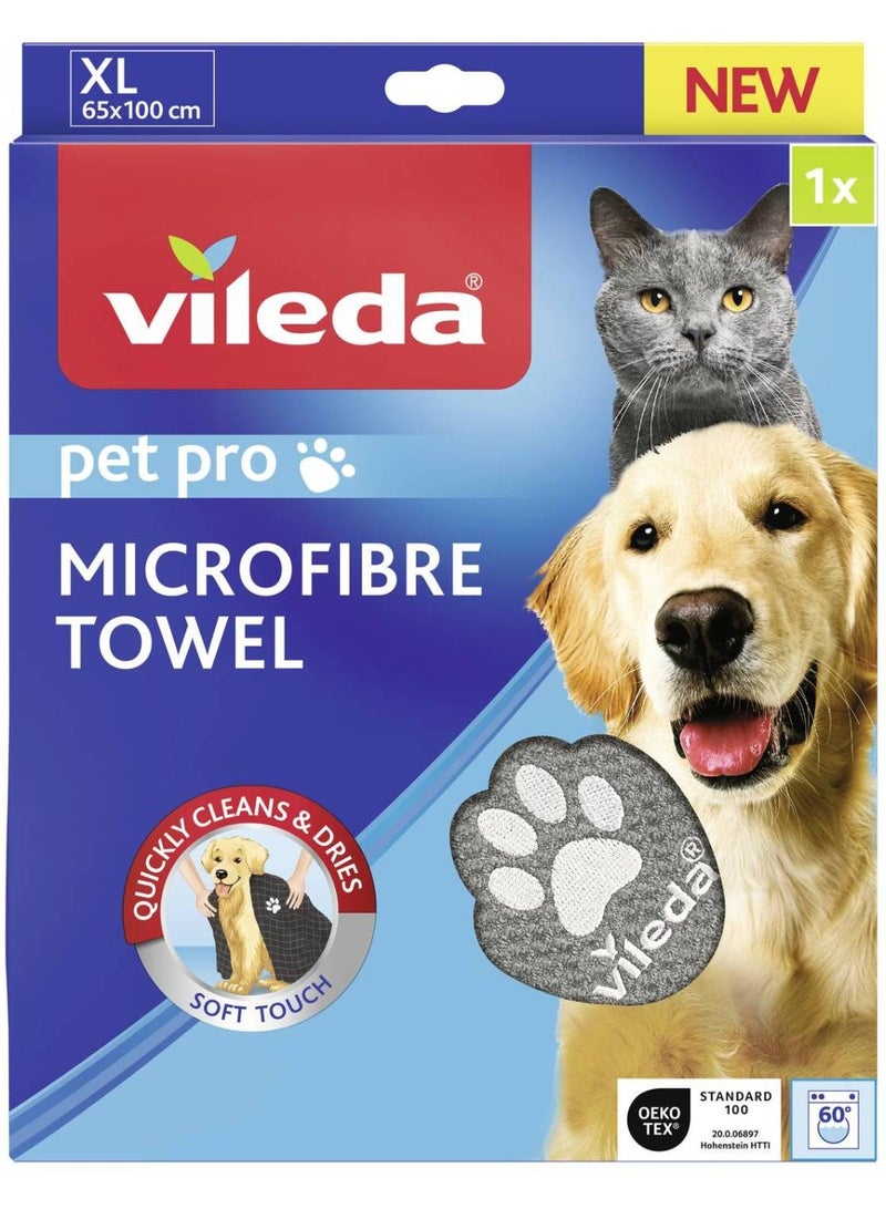 Vileda Pet Pro Microfibre XL Towel 65X100Cm - Image 1